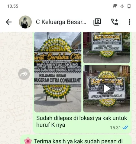 Pengiriman Papan Bunga Duka Domas Bulukerto